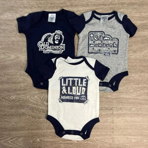 NWT Old Dominion‎ Baby Sleeveless Bodysuit Set 3 Pack Multicolor 0-3 Months